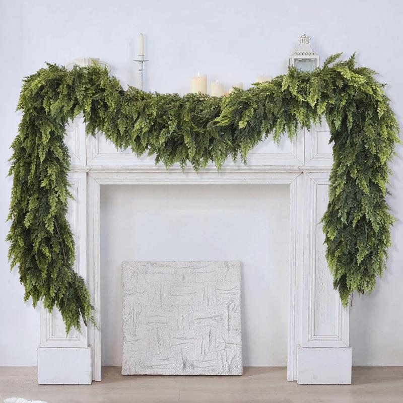 72 Inch Artificial Cedar Garland, Thick Pine Greenery for Indoor & Outdoor Christmas