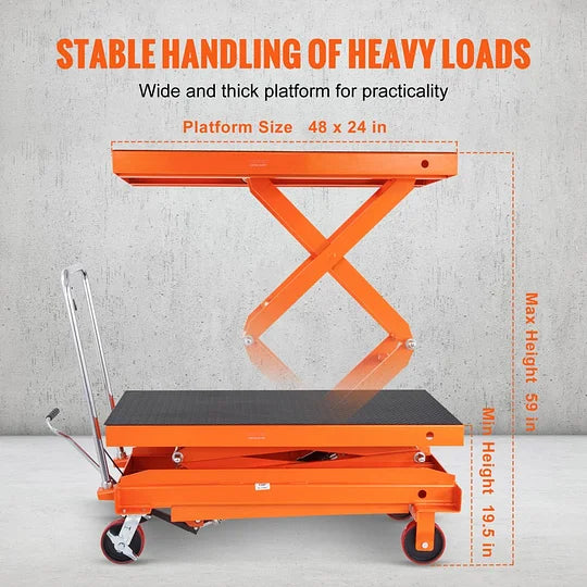 Hydraulic Lift Table Cart