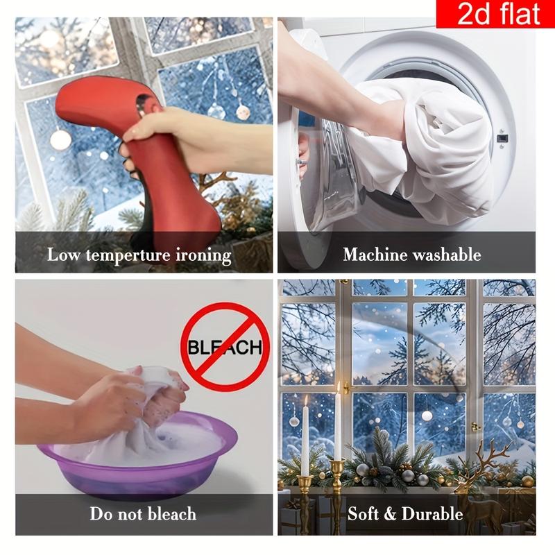 1pc 2D Flat Christmas Banner, Durable Polyester Backdrop for Holiday Parties & Photo Shoots