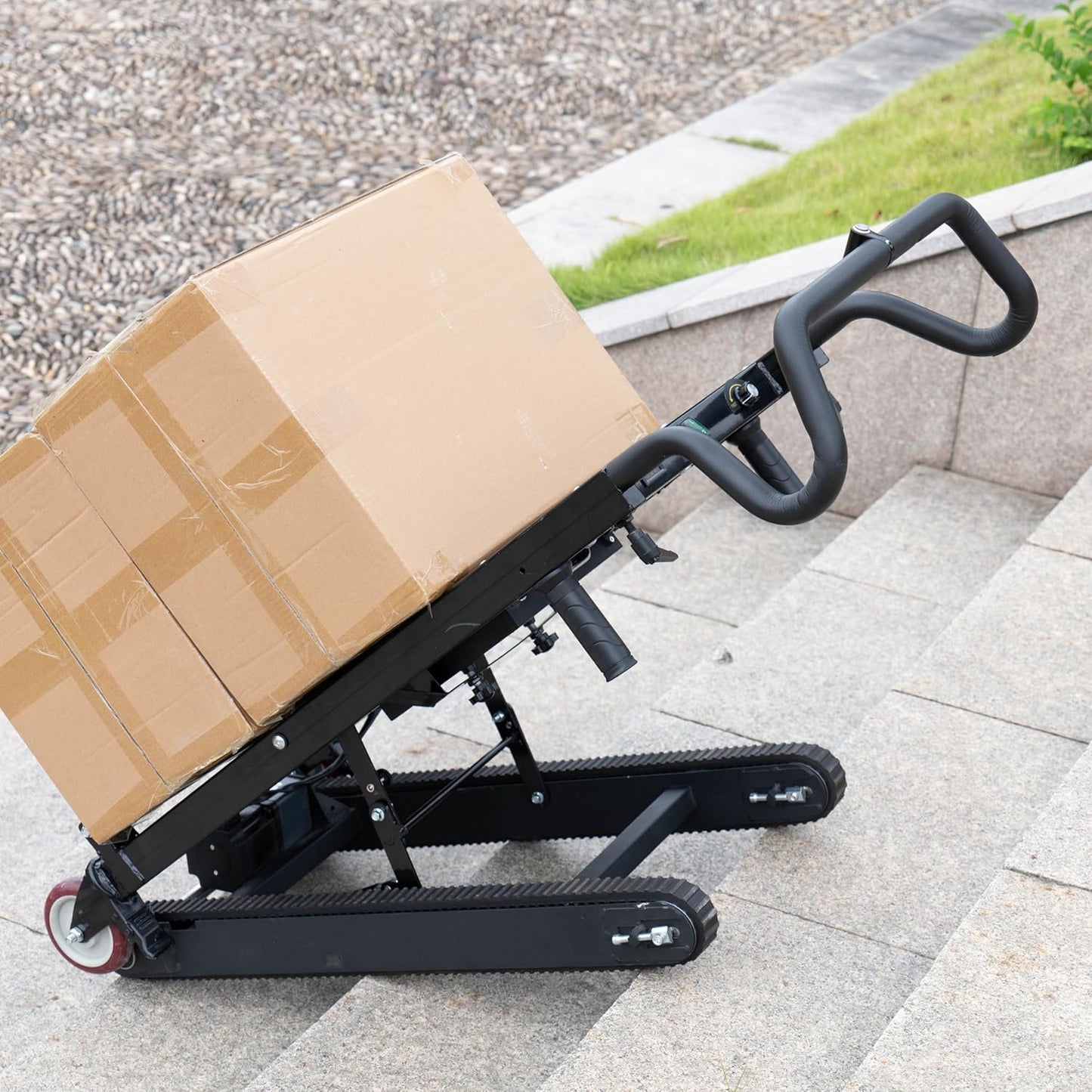 Electric Stair Climbing Trolley with Motor - Heavy Duty Steel Folding Trolley