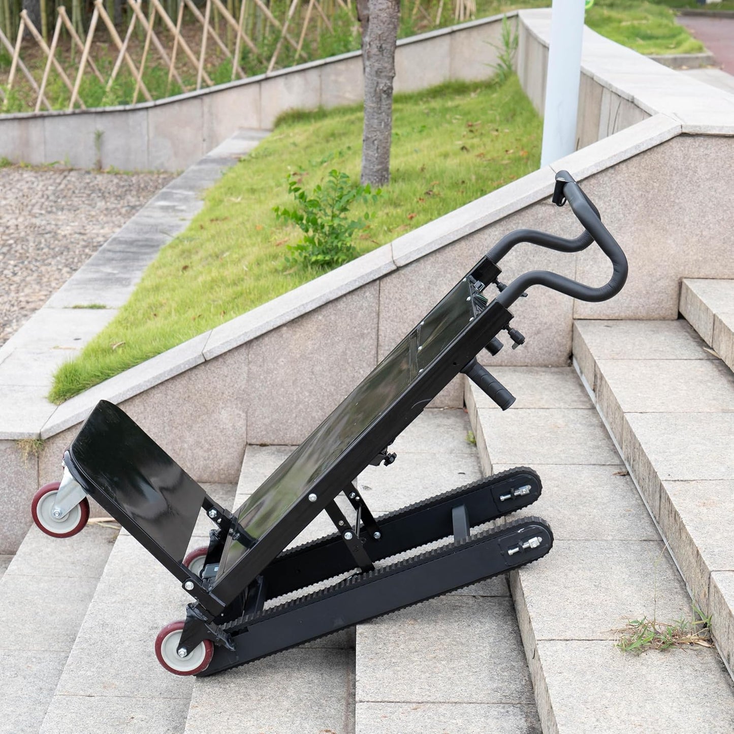 Electric Stair Climbing Trolley with Motor - Heavy Duty Steel Folding Trolley
