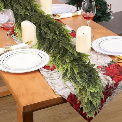 72 Inch Artificial Cedar Garland, Thick Pine Greenery for Indoor & Outdoor Christmas