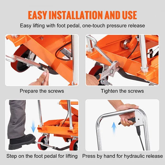 Hydraulic Lift Table Cart